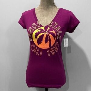 Aeropostale Purple V neck T-shirt